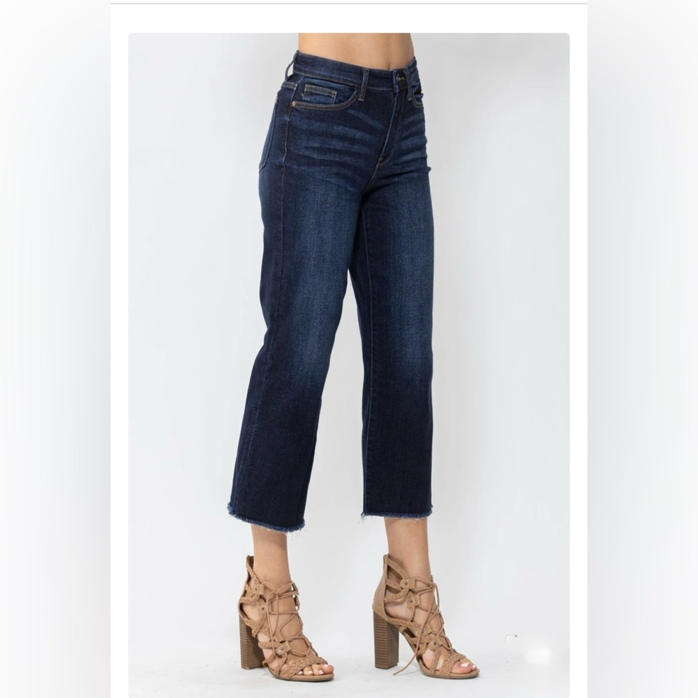 Judy Blue Wide‎ Leg Crop Jeans- JB82517DK Size 5/27